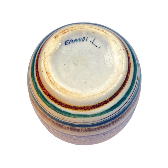 Vintage Erandi Tonala Mexican Art Pottery 7" Vase Geometric Design Mexico - Picture 7 of 7